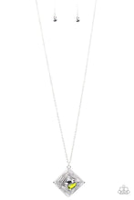 Load image into Gallery viewer, Timelessly Tilted - Green Necklace