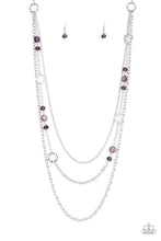 Load image into Gallery viewer, Starry-Eyed Eloquence - Purple Necklace