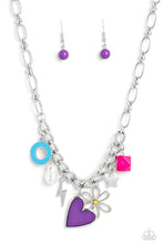 Load image into Gallery viewer, Living in CHARM-ony - Purple Necklace