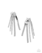 Load image into Gallery viewer, Dramatic Downpour - White ♥ Post Earrings