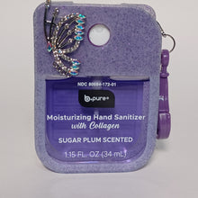 Load image into Gallery viewer, Hand Sanitizer Keychain Case - Fluttering Butterfly