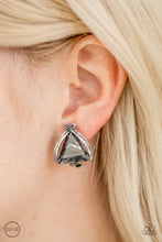 Load image into Gallery viewer, Elegant Edge - Silver Clip-On - Paparazzi Accessories