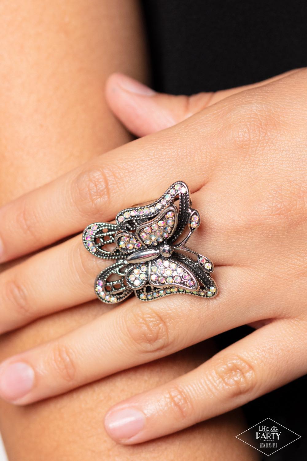 Pink butterfly on sale ring paparazzi