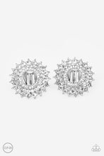 Load image into Gallery viewer, Buckingham Beauty - White Clip-On - Paparazzi Accessories