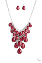 Load image into Gallery viewer, Shop Til You TEARDROP - Red Necklace