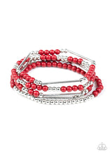 Load image into Gallery viewer, BEAD Between The Lines - Red - Paparazzi Accessories