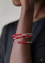 Load image into Gallery viewer, BEAD Between The Lines - Red - Paparazzi Accessories