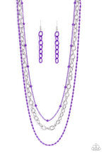 Load image into Gallery viewer, Mardi Gras Mayhem - Purple Necklace

