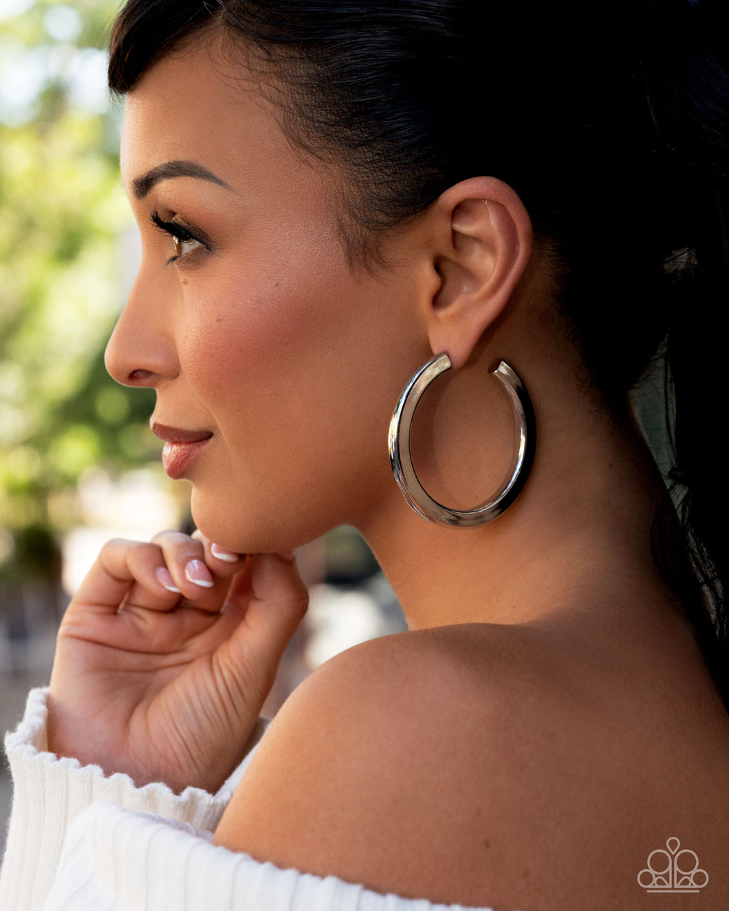 Sleek Spotlight / Chic Intuition - Silver Earrings