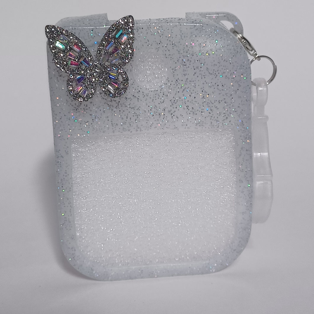 Hand Sanitizer Keychain Case - Iridescent Butterfly