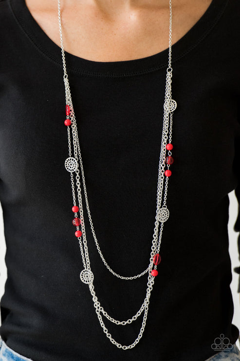 Pretty Pop-tastic! - Red Necklace