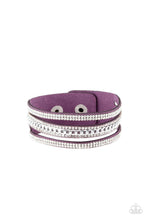 Load image into Gallery viewer, Rollin In Rhinestones - Purple Bracelet
