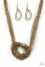 Load image into Gallery viewer, Knotted Knockout - Brass Necklace
