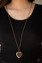 Load image into Gallery viewer, Victorian Valentine - Copper Necklace
