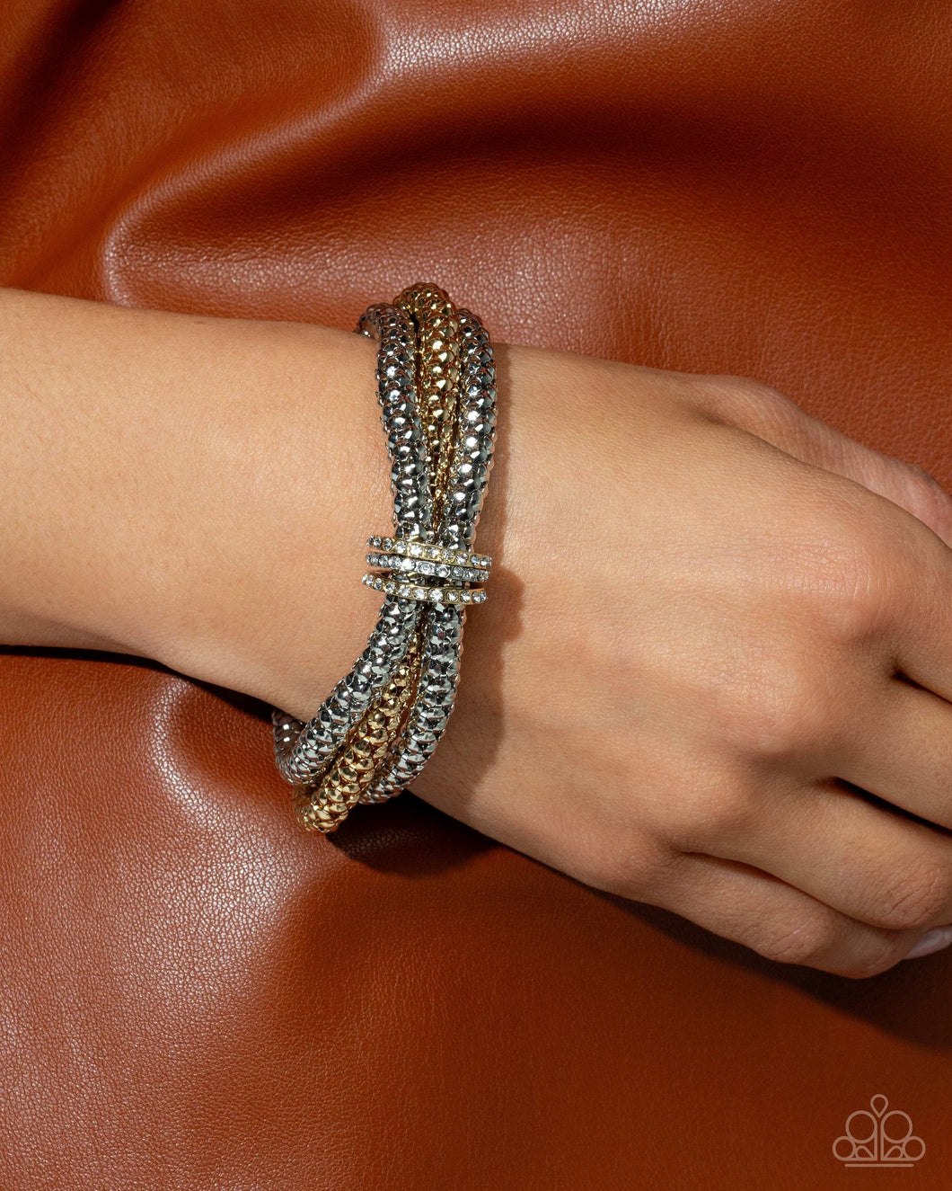 Faceted Facade - Multicolored Bracelet