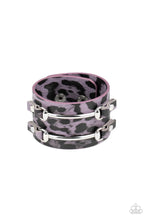 Load image into Gallery viewer, Safari Scene - Purple Bracelet
