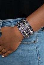 Load image into Gallery viewer, Safari Scene - Purple Bracelet
