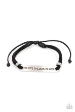 Load image into Gallery viewer, To Live, To Learn, To Love - Black Bracelet
