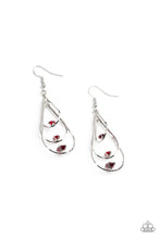 Load image into Gallery viewer, Drop Down Dazzle - Red Earrings
