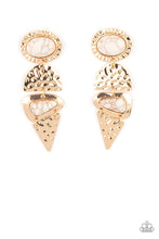 Load image into Gallery viewer, ** Earthy Extravagance - Gold Post Earrings
