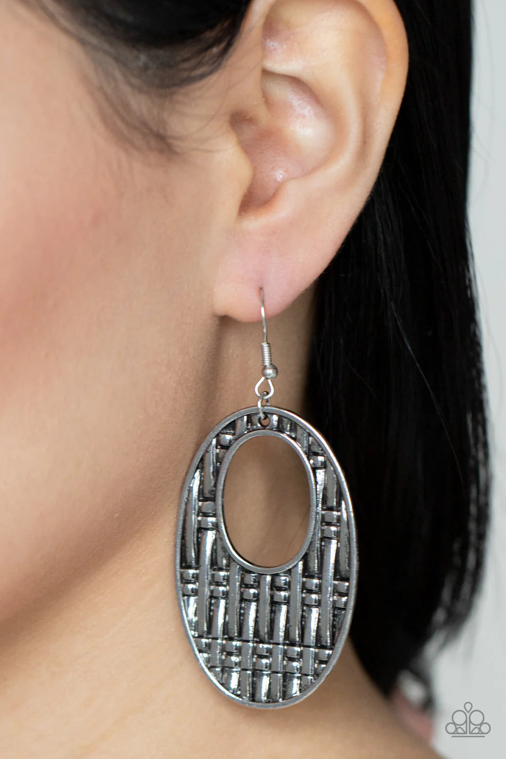 Engraved Edge - Silver Earrings