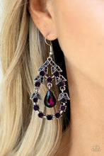 Load image into Gallery viewer, Garden Decorum - Purple Earrings

