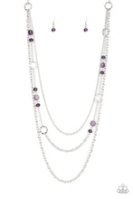 Load image into Gallery viewer, Starry-Eyed Eloquence - Purple Necklace
