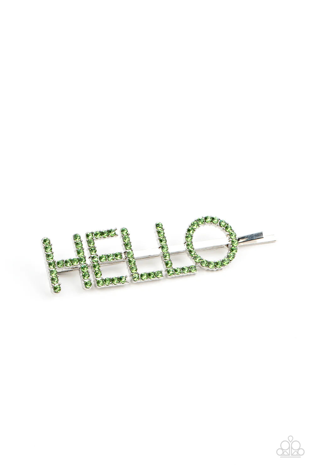 Hello There - Green - Hair Clip