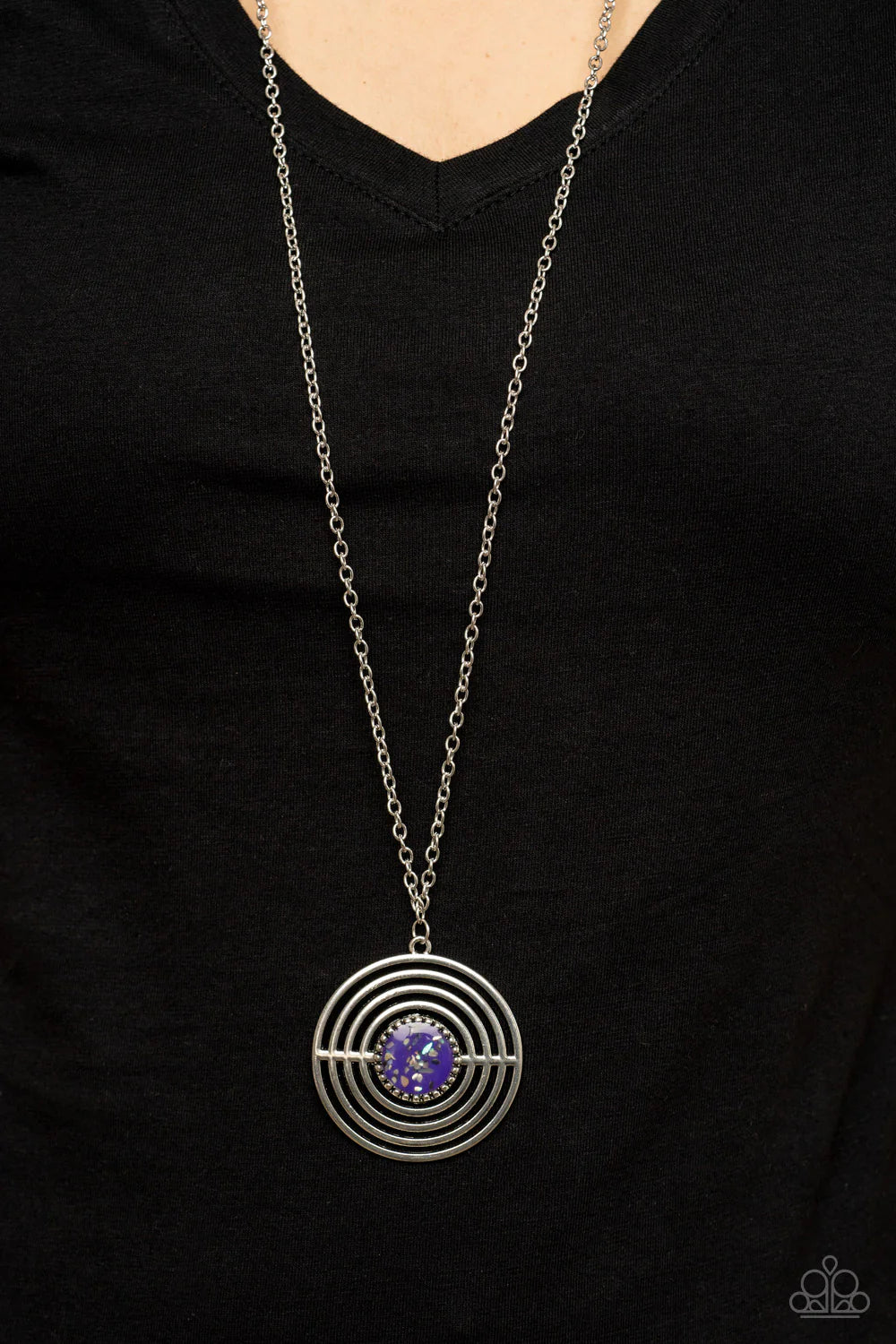 Targeted Tranquility - Purple Necklace