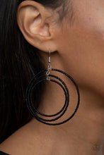 Load image into Gallery viewer, Colorfully Circulating - Black Earrings
