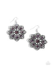 Load image into Gallery viewer, Garden of Love - Purple Earrings
