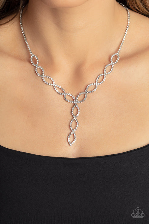 ** Infinitely Icy - White Necklace