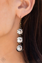 Load image into Gallery viewer, Determined to Dazzle - Brass Earrings
