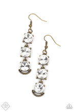 Load image into Gallery viewer, Determined to Dazzle - Brass Earrings
