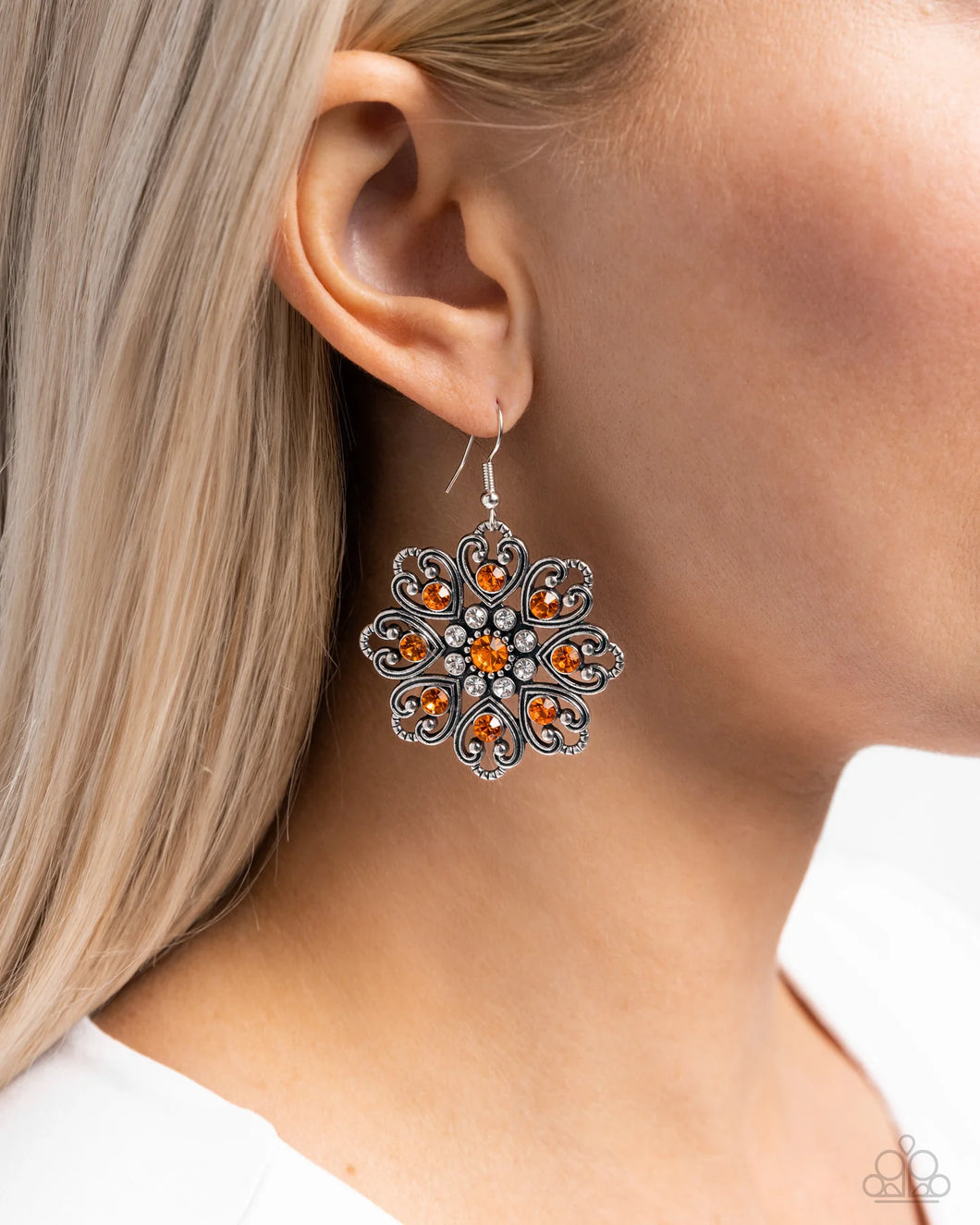 Garden of Love - Orange Earrings