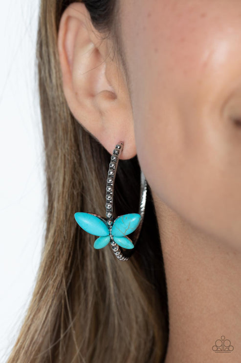 Bohemian Butterfly - Blue Earrings