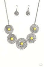Load image into Gallery viewer, Chrysanthemum Craze - Yellow Necklace
