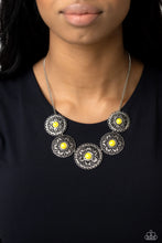 Load image into Gallery viewer, Chrysanthemum Craze - Yellow Necklace
