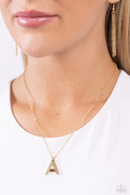 Load image into Gallery viewer, Leave Your Initials - A - Gold - Necklace
