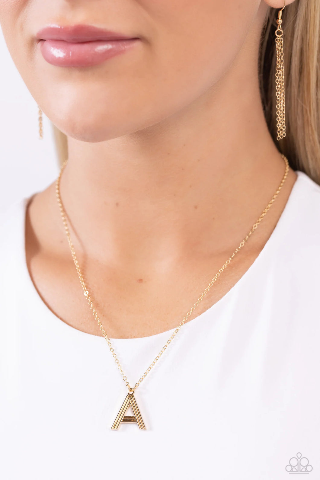Leave Your Initials - A - Gold - Necklace