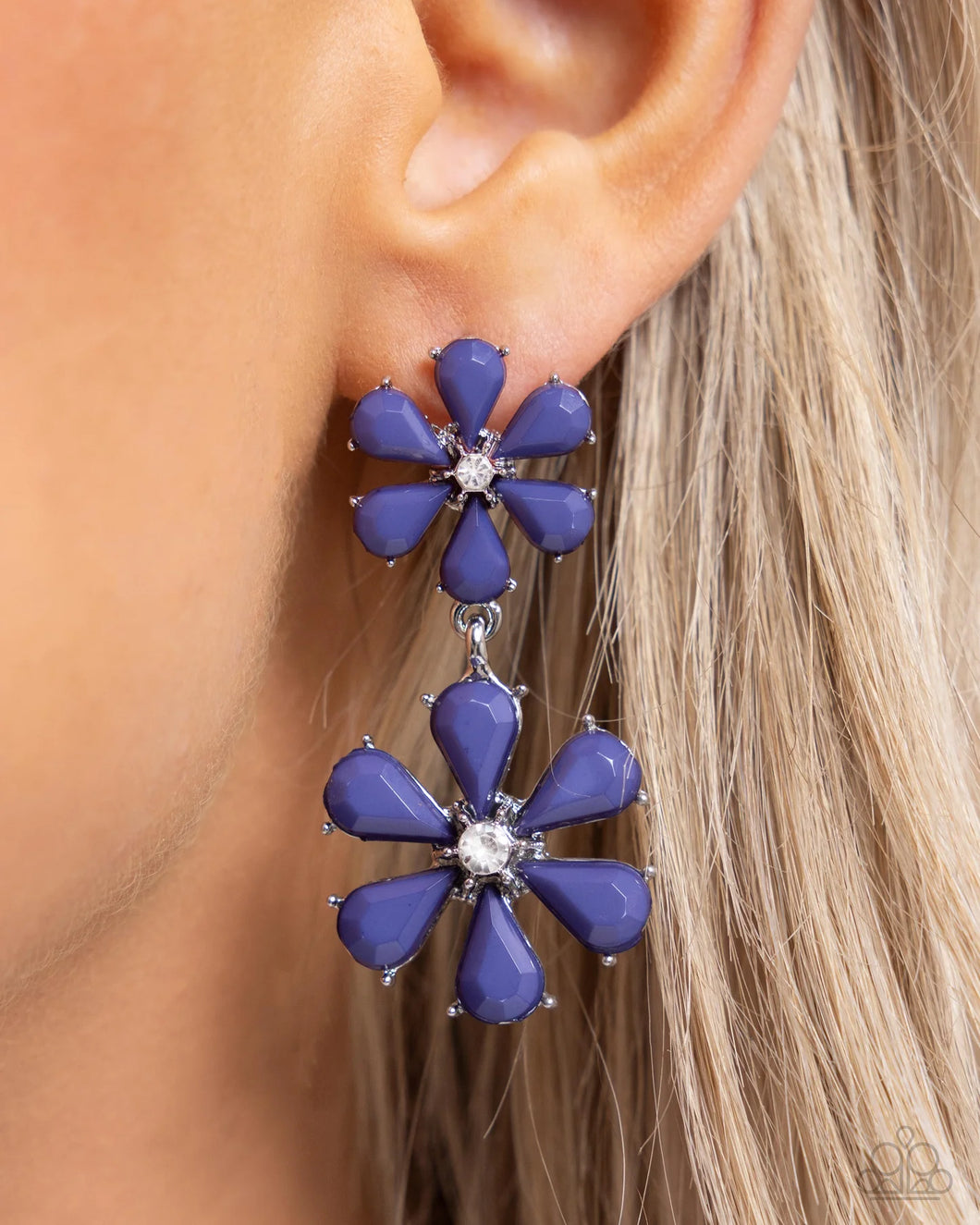A Blast of Blossoms - Blue Post Earrings