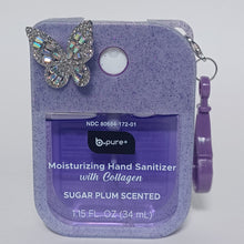 Load image into Gallery viewer, Hand Sanitizer Keychain Case - Iridescent Butterfly
