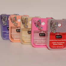 Load image into Gallery viewer, Hand Sanitizer Keychain Case - Fluttering Butterfly
