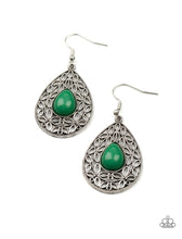 Load image into Gallery viewer, Fanciful Droplets - Green Earrings
