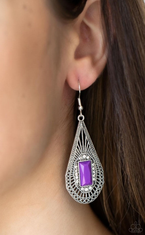 Deco Dreaming - Purple Earrings