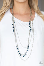 Load image into Gallery viewer, Pearl Pageant - Blue Necklace
