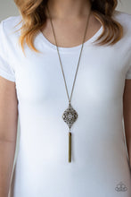 Load image into Gallery viewer, Totally Worth the TASSEL - Brass - Paparazzi Accessories
