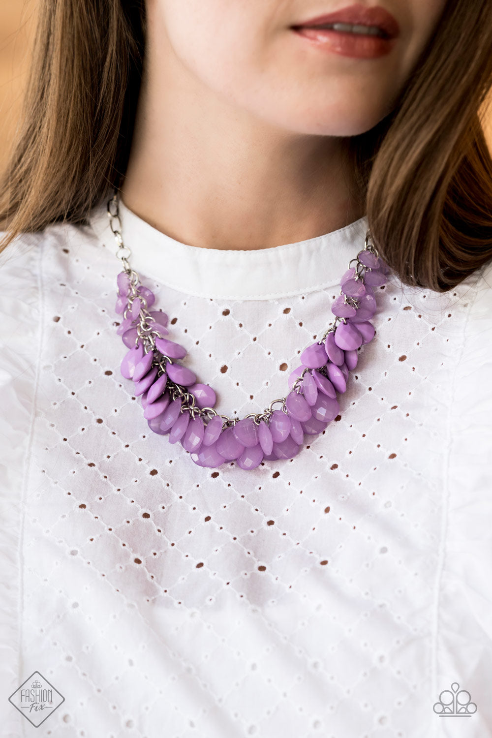 Colorfully Clustered - Purple - Paparazzi Accessories