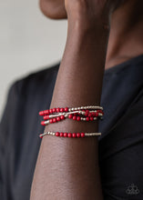 Load image into Gallery viewer, ** BEAD Between The Lines - Red - Paparazzi Accessories
