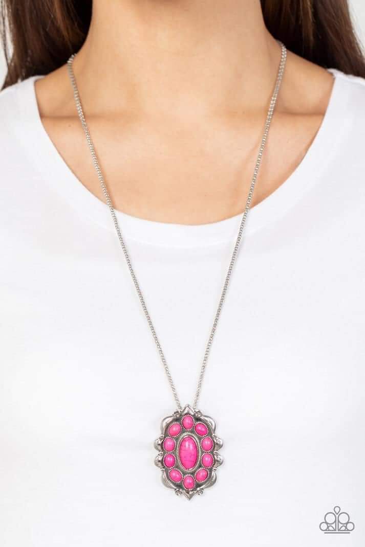 Mojave Medallion - Pink Necklace